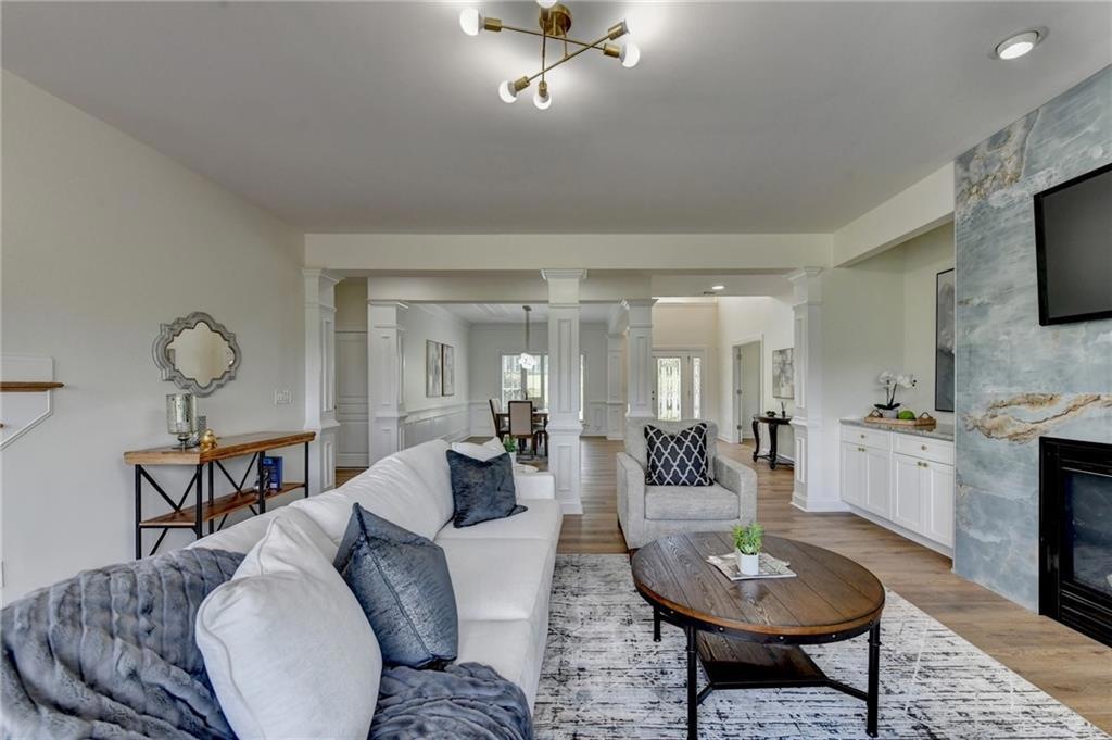 Open great room and foyer